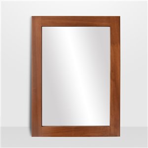 Miroir rectangulaire aux contours polis Lusso de Hudson Home, 40 po x 30 po, érable