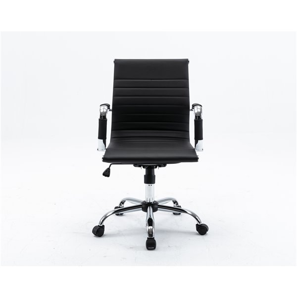 Hudson Home Arcaro Black Contemporary Desk Chair - Set of 1 BN