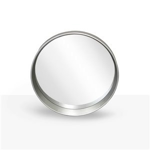 Hudson Home Murray 27.5-in L x 27.5-in W Round Framed Mirror - Silver