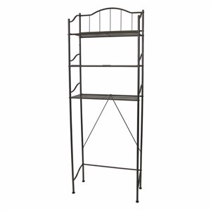 IH Casa Decor 10-in W x 67-in H x 10-in D Bronze Metal Over the Toilet Etagere