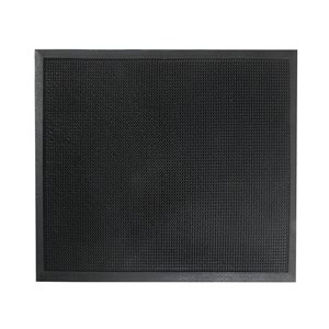 iH casadécor 32-in x 24-in Black Rectangular Indoor Entryway Door Mat