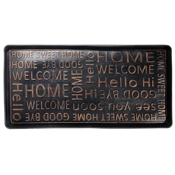 iH casadécor 32-in x 16-in Black Rectangular Indoor Entryway Boot Tray