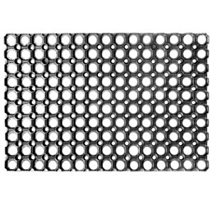 Tapis d'entrée rectangulaire pour l'intérieur par IH Casa Decor, 24-in x 16-in, noir