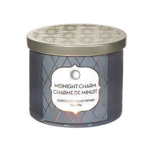 Chandelle en pot Charme de minuit de 14 oz et 3 mèches par IH Casa Decor, lot de 2