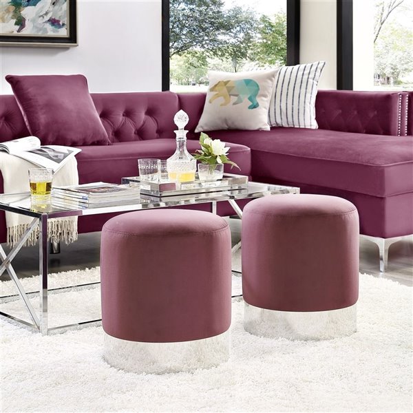 Plum ottoman store