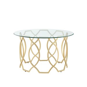 Inspired Home Nicole Miller Catalina Coffee Table - 32-in - Gold