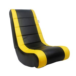 Inspired Home Loungie Chaise Rockme Video Gaming Rocker - Yellow