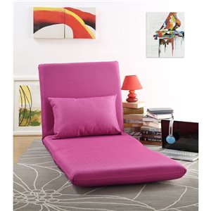 Inspired Home Loungie Relaxie Lounger Linen Sofa Chair - Pink