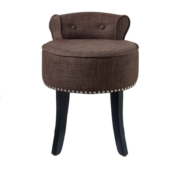 Brown vanity deals chair