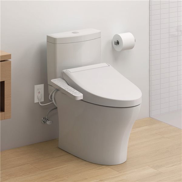 Toto Washletc2 Cotton White Elongated Slow Close Heated Bidet Toilet Seat Rona