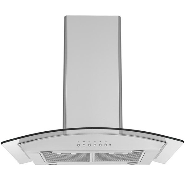 Ancona 30-in Convertible Stainless Steel Island Range hood - 450 CFM
