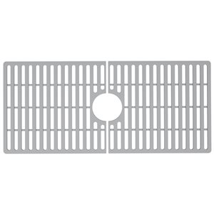 Grille double de fond d'évier de cuisine en silicone de Vigo, 13,75 po x 14,75 po, gris