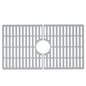 Grille de fond d'évier de cuisine en silicone de Vigo, 27 po x 15 po, gris