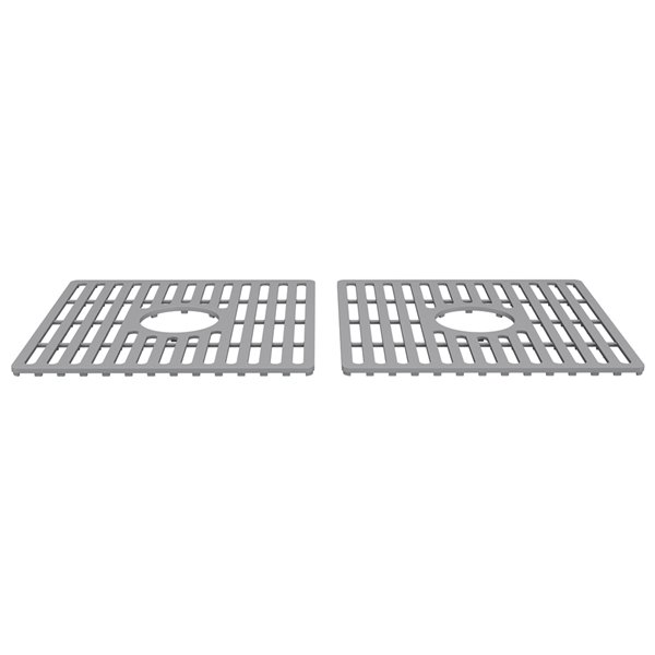 VIGO 15.13-in x 14.75-in Silicone Kitchen Sink Bottom Grid for Double Basin, Grey