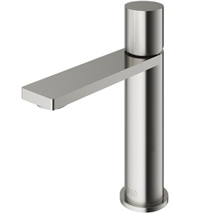 VIGO Halsey 1-Handle Single Hole WaterSense Labeled Bathroom Sink Faucet, Brushed Nickel