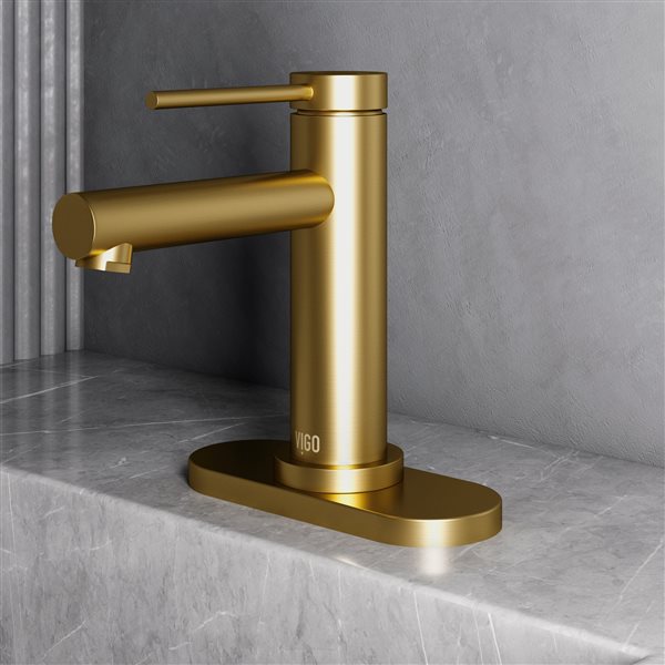 VIGO&nbsp;5.5-in Deck Plate - Matte Brushed Gold