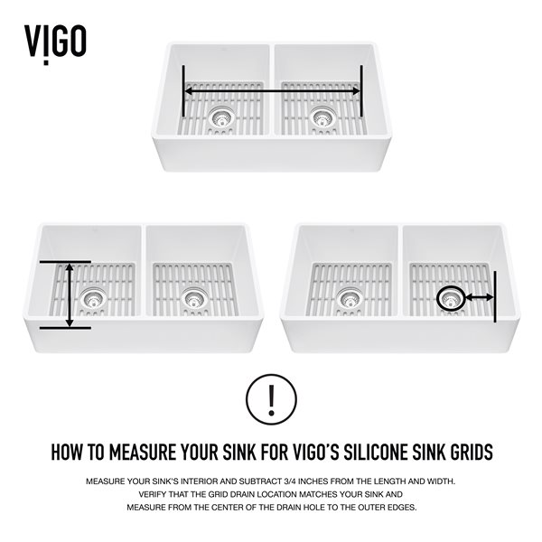 VIGO&nbsp;14-in D x&nbsp;33-in W silicone VIGO Bottom Grid for Single Bowl Kitchen Sink - Grey