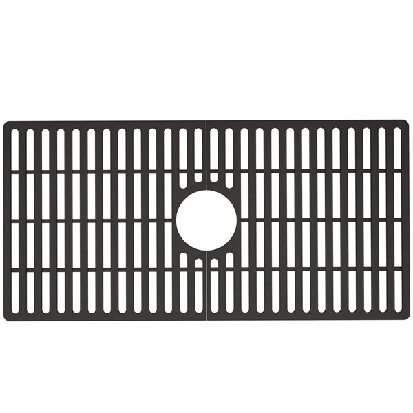 VIGO&nbsp;15-in D x&nbsp;30-in W silicone VIGO Bottom Grid for Single Bowl Kitchen Sink - Matte Black