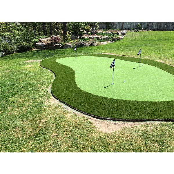Green as Grass Putting Green Fescue Artificial Grass Sample, 1-ft x 1-ft