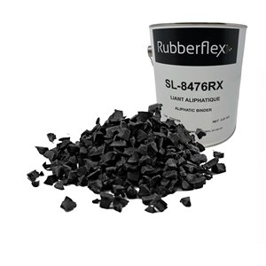 Rubberflex Poured Rubber Granules Kit with Aliphatic Binder, 40-sq. ft, Black