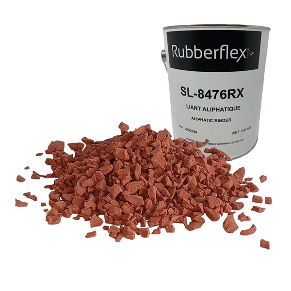 Rubberflex Poured Rubber Granules Kit With Aliphatic Binder Sq Ft Red Brick EPDMK RONA