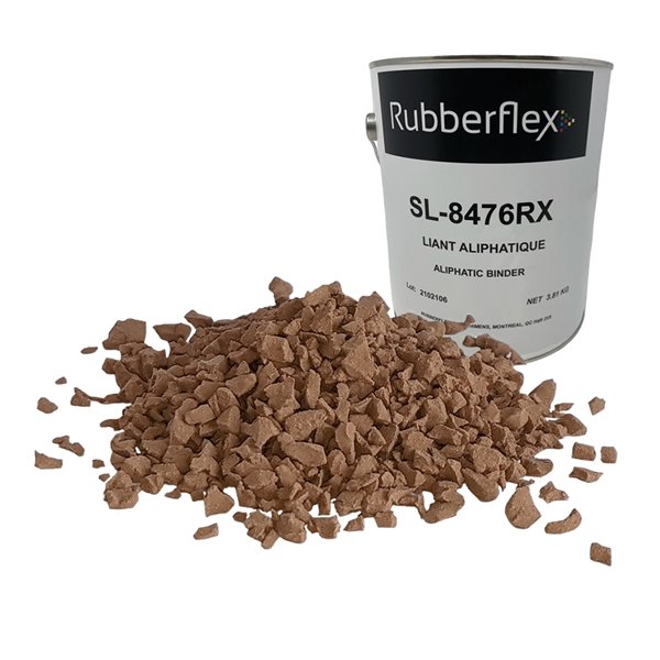 Rubberflex Poured Rubber Granules Kit With Aliphatic Binder Sq Ft Brown Epdmk Rona