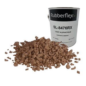 Rubberflex Poured Rubber Granules Kit with Aliphatic Binder, 40-sq. ft, Brown