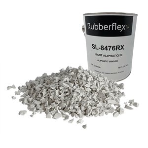 Rubberflex Poured Rubber Granules Kit with Aliphatic Binder, 40-sq. ft, Pearl
