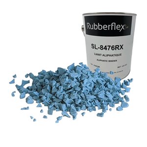 Rubberflex Poured Rubber Granules Kit with Aliphatic Binder, 40-sq. ft, Baby Blue