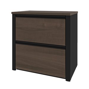 Bestar Connexion 2-Drawer File Cabinet, Antigua and Black