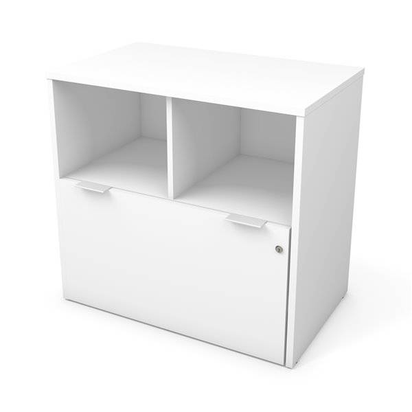Bestar i3 Plus 1-Drawer File Cabinet, White