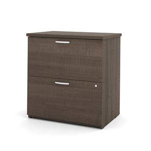 Bestar Universel 2-Drawer File Cabinet with Silver Handles, Antigua