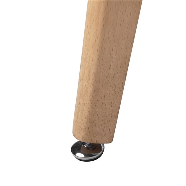 Homy Casa Rookie Natural Wood/Composite Rectangular Dining Table - 47.2-in - White