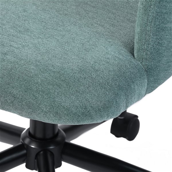 FurnitureR Boga Contemporary Ergonomic Swivel Task Chair with Adjustable Height - Teal