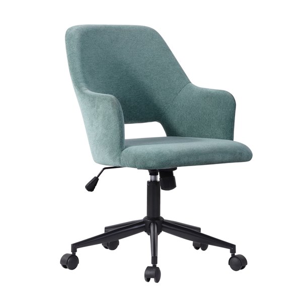 FurnitureR Boga Contemporary Ergonomic Swivel Task Chair with Adjustable Height - Teal