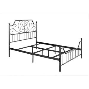 Encadrement pour lit à deux places Mudiay de FurnitureR, noir