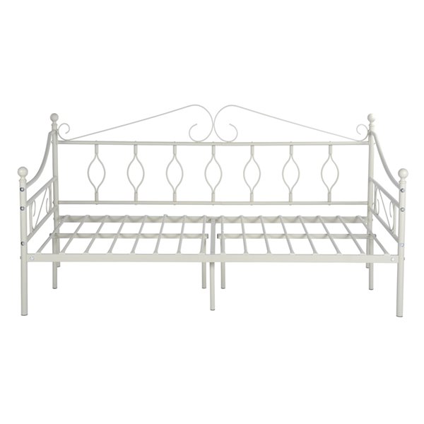 Furniturer Mangold Twim Twin Size Bed, Green Forest Twin Bed Frame