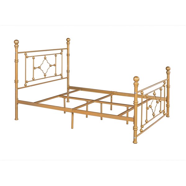Homy Casa Rayjon Full Size Bed Frame Gold 0400200015531 RONA