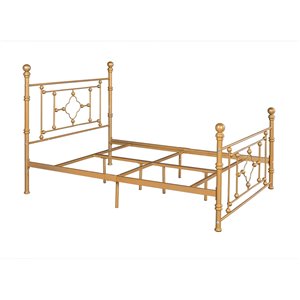 Homycasa Rayjon Full-Size Bed Frame - Gold