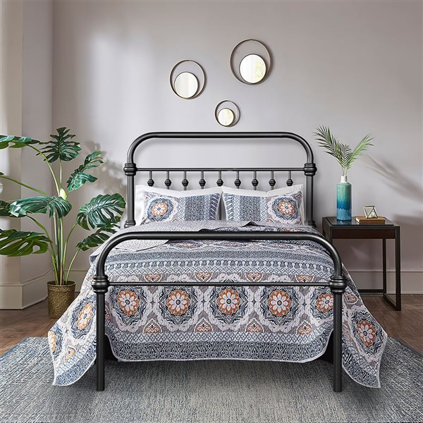 Furniturer Gobert Twin Size Bed Frame, Twin Size Metal Bed Frame