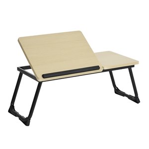 Homycasa Mamie Composite Laptop Folding Table - 25.5-in x 10.8-in - Beech