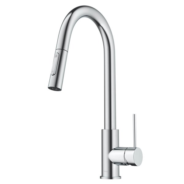 Kraus Oletto Pull-Down Single Handle Kitchen Faucet in Chrome