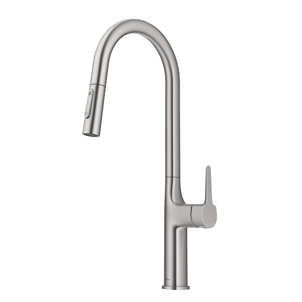 Kraus Oletto Pull-Down Single Handle Kitchen Faucet in Spot Free Stainless Steel