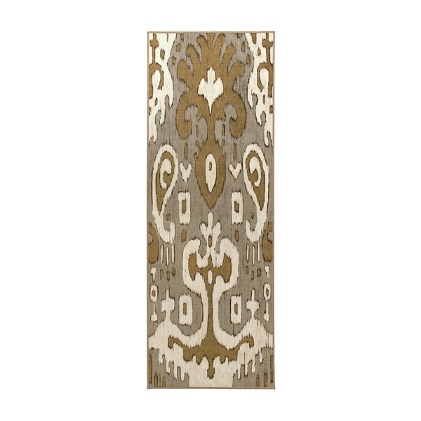 My Magic Carpet Ochre Ikat Indoor/Outdoor Rectangular ...