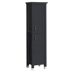 Armoire lingerie Lady en MDF de Luxo Marbre, 16,75 po L x 72 po H x 19,75 po P, noir