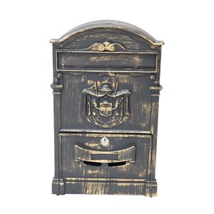 Boîte aux lettres murale de taille moyenne en métal de Fine Art Lighting, bronze rustique