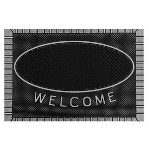 Floor Choice Silver Friendly Welcome Mat - 39-in x 18-in