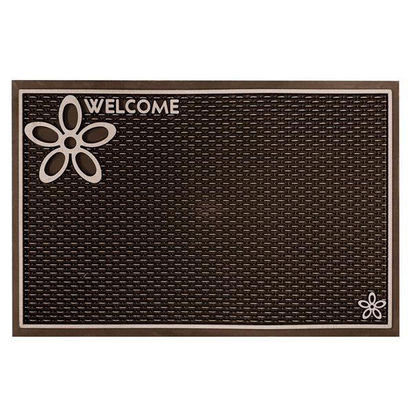 Tapis de bienvenue Dassy de Floor Choice, 39 po x 18 po, marron