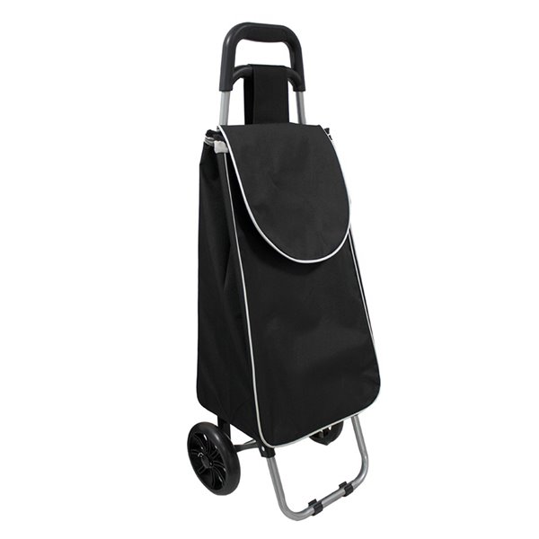 Modern Homes Black Shopping Buggy with Sturdy Steel Frame