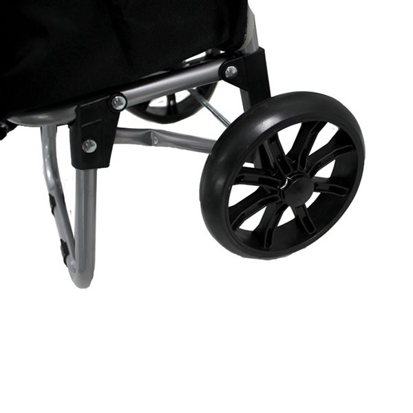 Modern Homes Black Shopping Buggy with Sturdy Steel Frame